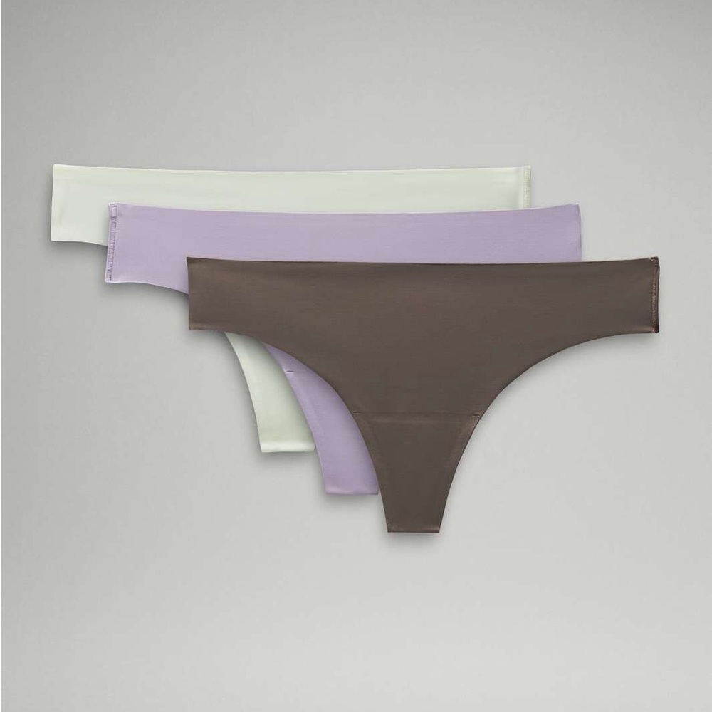 Lululemon InvisiWear Mid-Rise Thong Underwear XSmall Set of 3